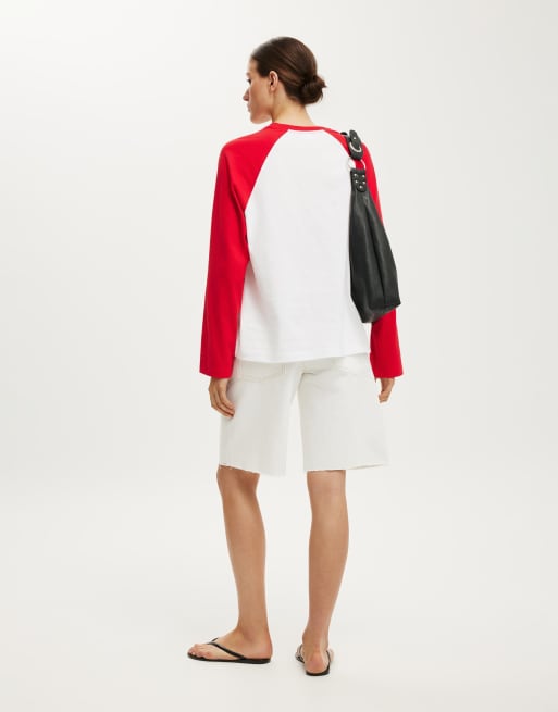 Cotton On Baggy denim short in white, 4 of 4