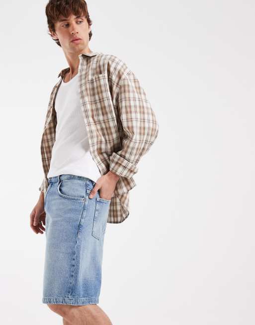 Cotton On baggy denim shorts in gambino blue, 3 of 5