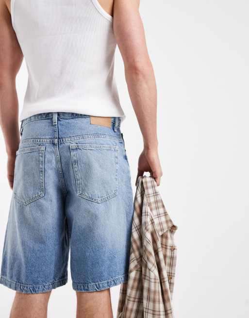 Cotton On baggy denim shorts in gambino blue, 5 of 5