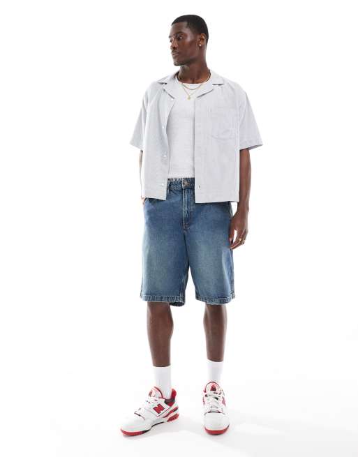 Cotton On baggy denim shorts in tinted green wash, 2 of 5