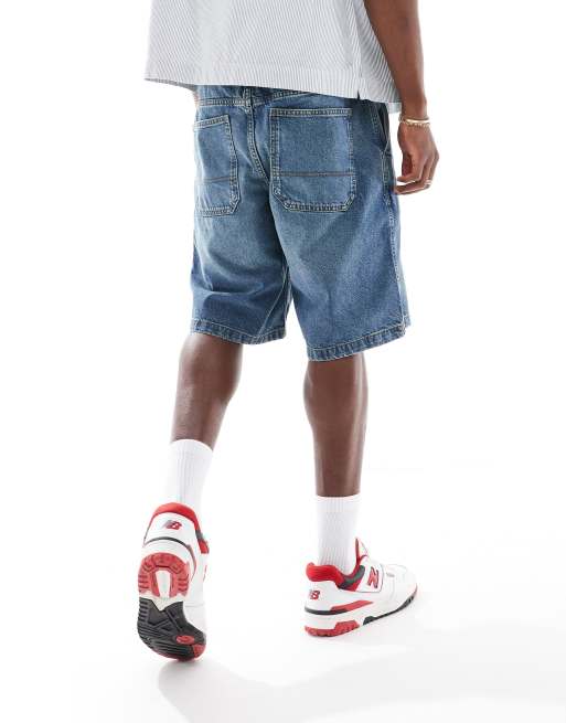 Cotton On baggy denim shorts in tinted green wash, 4 of 5