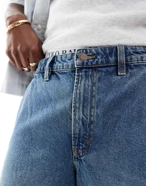 Cotton On baggy denim shorts in tinted green wash, 5 of 5
