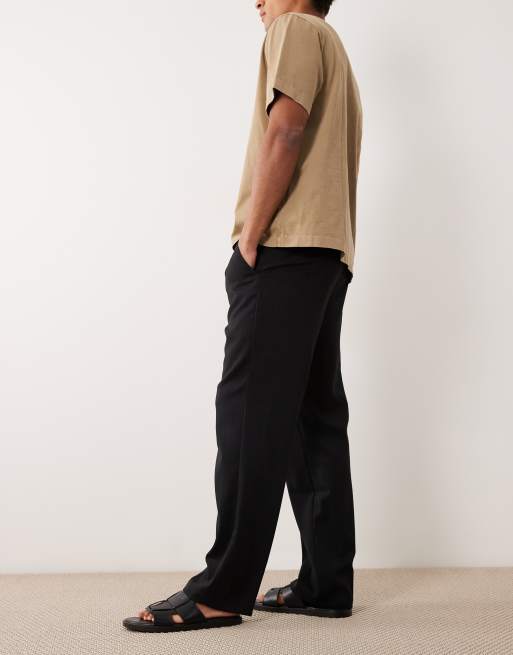 Cotton On - Baggy elegante geplooide broek in zwart, 3 van 5