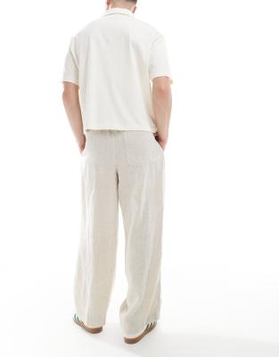 COTTON:ON COTTON ON BAGGY FIT LINEN PANTS 