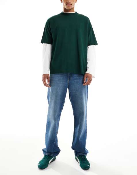 Cotton On baggy jeans in nebraska blue
