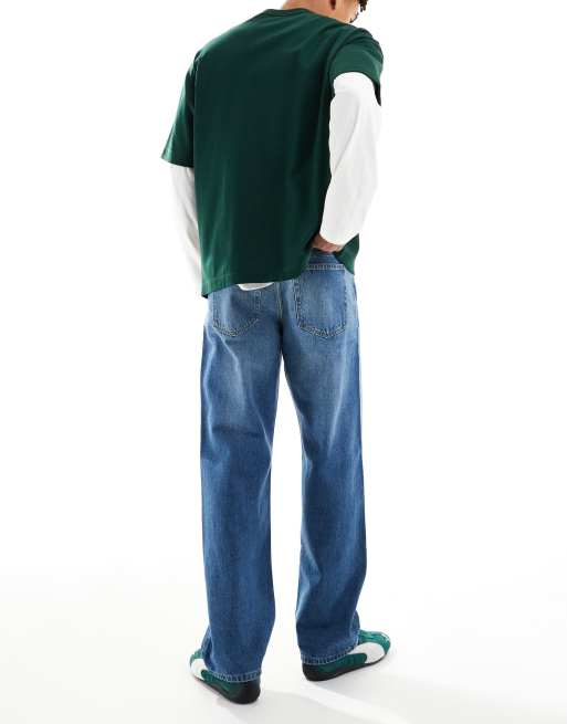 Cotton On baggy jeans in nebraska blue, 2 of 5