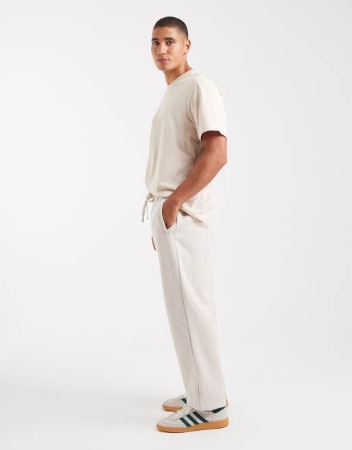 Cotton On - Baggy joggingbroek met boorden in gebroken wit, 3 van 5