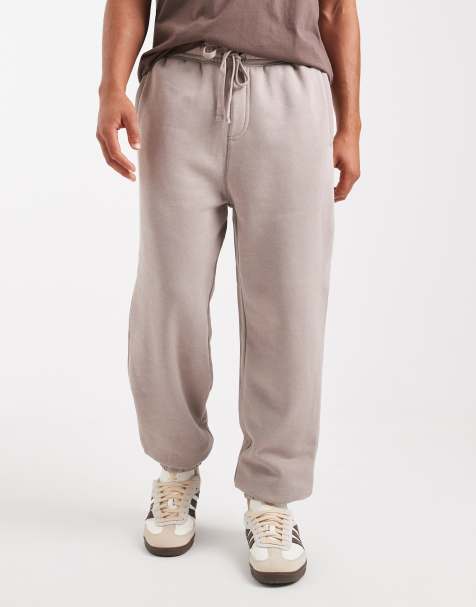 Cotton On - Baggy joggingbroek met boorden in lichtgrijs - view 1