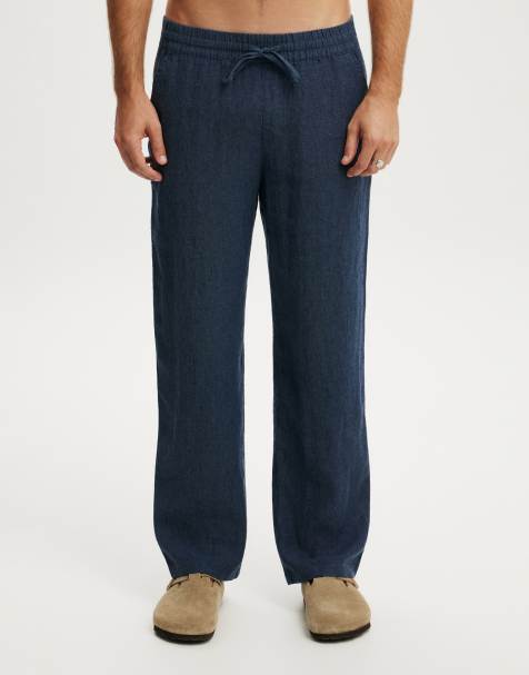 Cotton On Baggy linen pant in navy