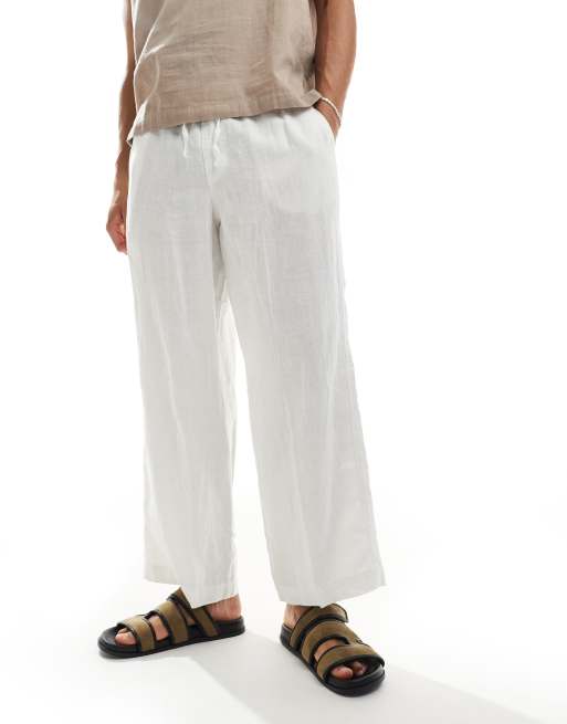 Cotton On baggy linen pants in white, 2 of 5