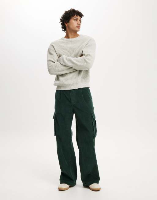 Cotton On Baggy pleat cargo pant in green