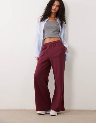 Cotton On Baggy Sweatpants In Burgundy