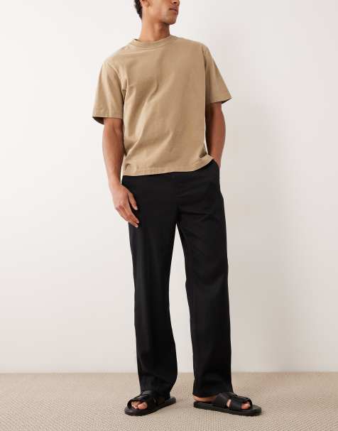 Cotton On baggy tailored pleated pants in black - view 1