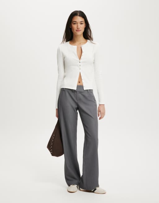 Cotton On Bailey button detail cardi in white  - WHITE