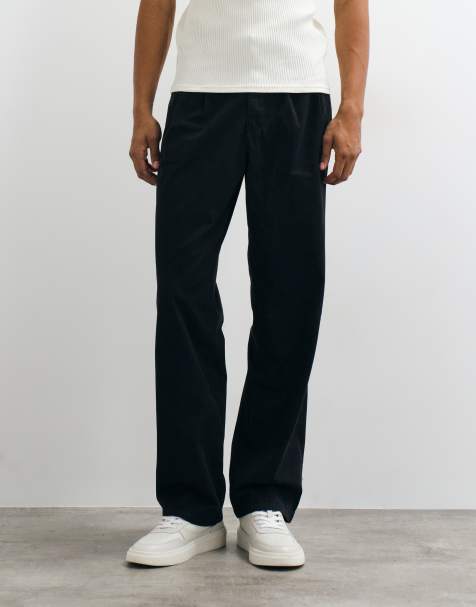 Cotton On super baggy pleated trouser in black