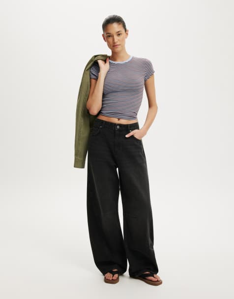 Cotton On Barrel jean in black