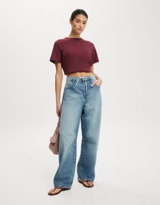 Cotton On - Barrel-Jeans in Blau