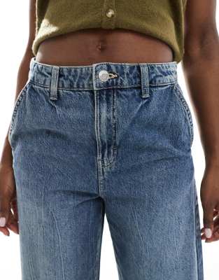 Cotton On barrel leg jeans in blue dusk