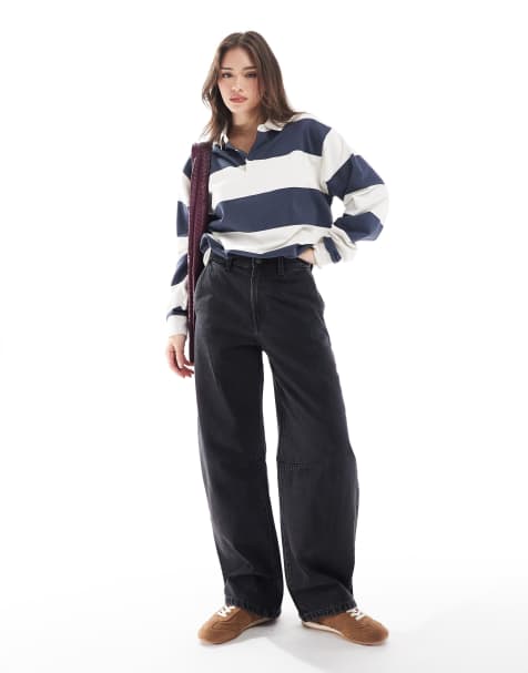 Cotton On barrel leg jeans in graphite black - view 1