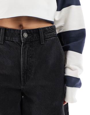 Cotton On barrel leg jeans in graphite black