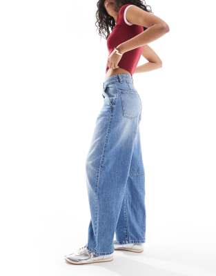 Cotton On barrel leg jeans in saltwater blue