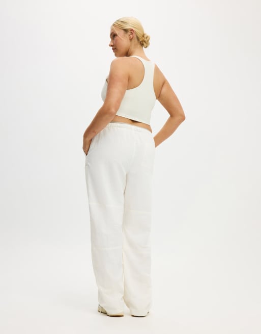 Cotton On Barrel leg woven pant in white