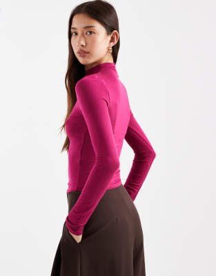 Cotton On Base Layer Long Sleeve Top In Pink