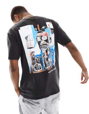 Shop Cotton:on Cotton On Basquiat Boxy T-shirt With Back Art Print In Black