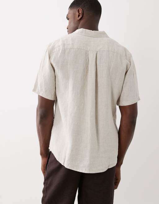 Cotton On – Beige, avslappnad linneskjorta med korta ärmar, 5 av 5