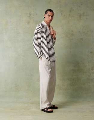 Cotton On – Beige, baggy byxor med veck - view 1