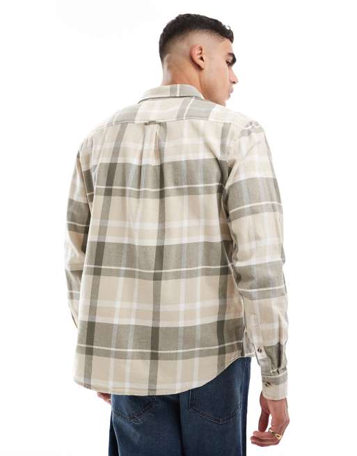 Cotton On – Beige rutig skjorta i oversize med långa ärmar, 3 av 4