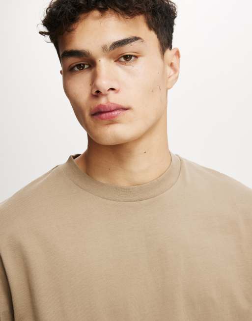 Cotton On – Beige t-shirt i kort design  , 3 av 4