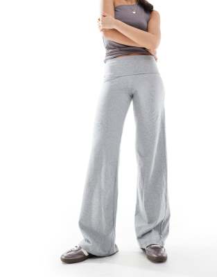 Cotton On - Bella - 90er-Hose in meliertem Grau mit geradem Bein