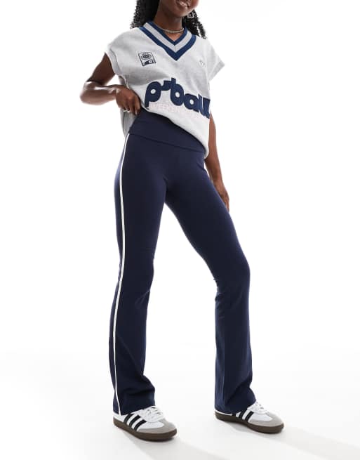 Cotton On Bella bootleg trousers in navy - NAVY