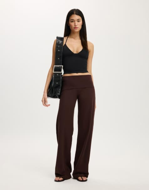 Cotton On Bella straight leg pant in brown - view 1