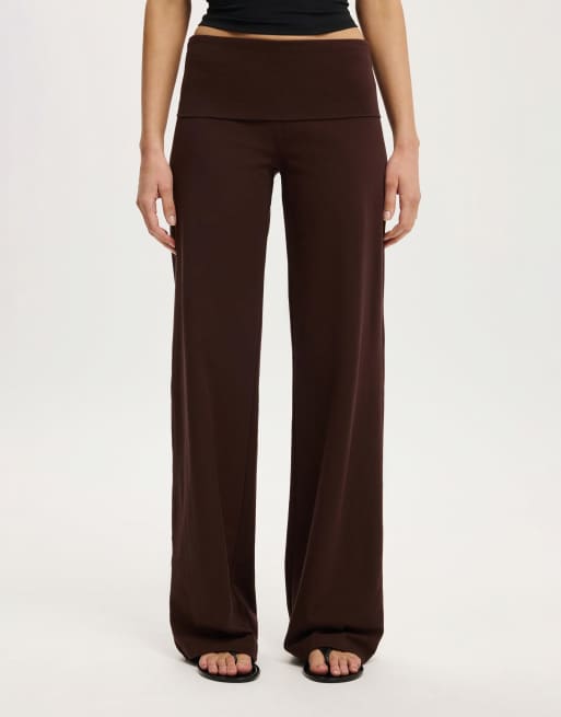 Cotton On Bella straight leg pant in brown, 3 of 4