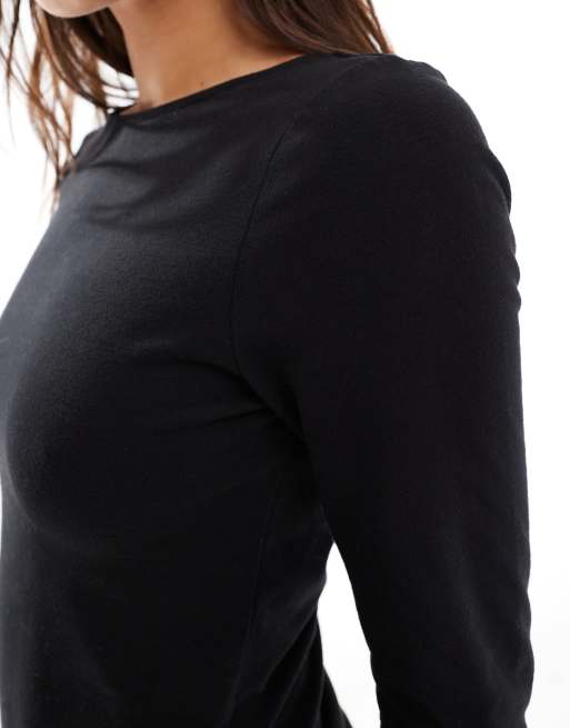 Cotton On bella three quarter length sleeve mini dress in black | ASOS