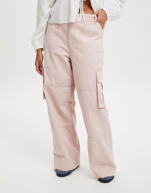 Cotton  On Benny cargo pant in pink 