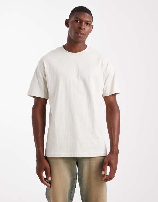 Cotton On – Benvit t-shirt med ledig passform