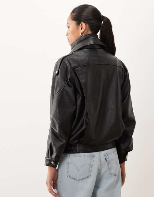 Cotton On Bikerjacke in Schwarz, 4 von 4