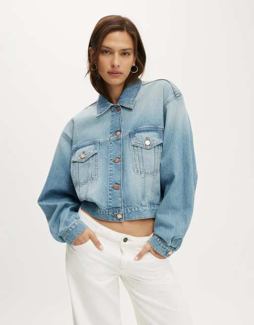 Cotton On Billie denim jacket in blue, 2 of 4