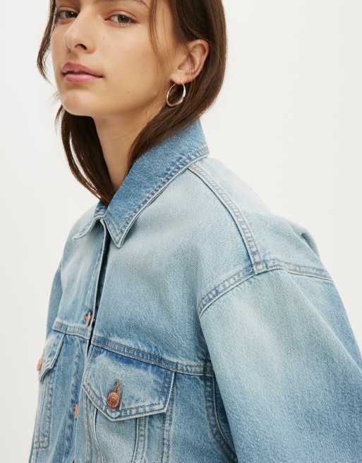 Cotton On Billie denim jacket in blue, 3 of 4