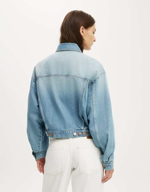 Cotton On Billie denim jacket in blue, 4 of 4