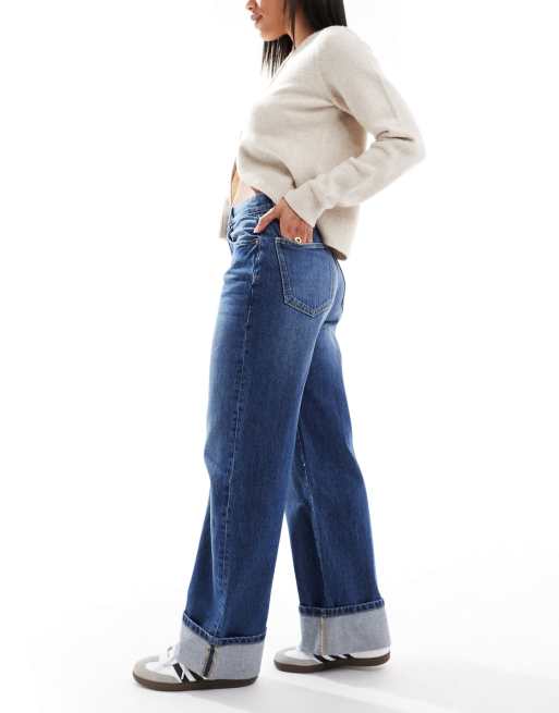 Cotton On – Blå, baggy, lediga jeans med vida ben och muddar, 3 av 5