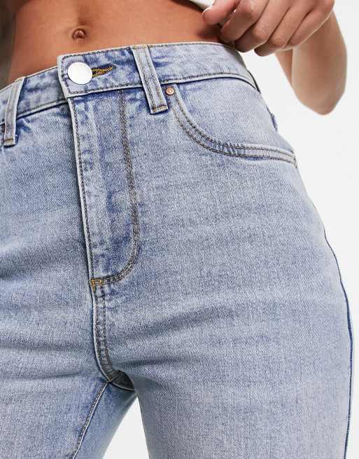Cotton On - Blå mom-jeans med stretch og flænser på knæene , 3 af 5