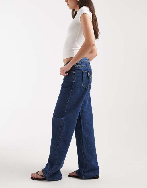 Cotton On – Blå, raka jeans med låg midja och fickor, 3 av 5