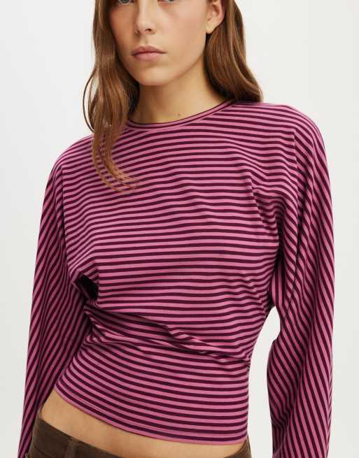 Cotton On Blair batwing long sleeve in pink, 3 of 4