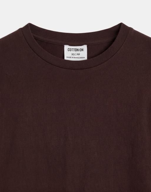Cotton On Blair batwing long sleeve top in dark oak, 8 of 8
