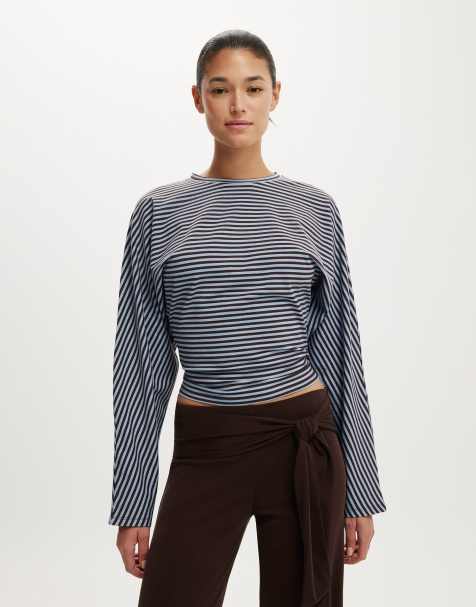 Cotton On Blair batwing stripe long sleeve in multi - view 1
