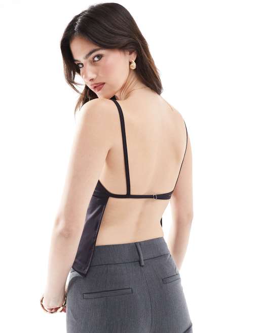 Cotton On - Blair - Canottiera nera con schiena scoperta, 2 di 4